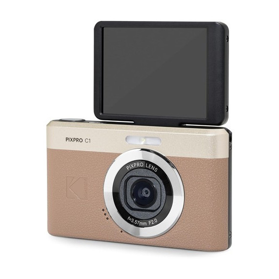 KODAK Camara Foto Digital Pixpro C1 Marron Pantalla Abatible 4X ZOOM,13MP,FULL HD