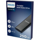 PHILIPS  Disco Duro Ssd Externo 250GB 540MB/S Ultra Slim