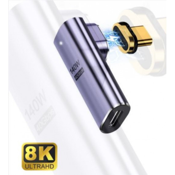 Adaptador EWENT Magnetico USB Tipo-c Macho 90º a USB a Hembra 4.0 Adaptador EWENT Magnetico USB Tipo-c Macho 90º a USB a Hembra 4.0
