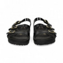 Pala 3 Hebillas Charol Negro  BIRKENSTOCK
