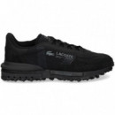 Deportivo Ante+nylon Negro  LACOSTE