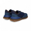 Deportivo Argollas Ante+nylon Azul  LACOSTE