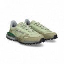 Deportivo Ante+nylon Gris+verde  LACOSTE