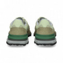 Deportivo Ante+nylon Gris+verde  LACOSTE