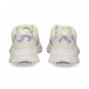 Deportivo Piel+malla Lila+blanco  LACOSTE