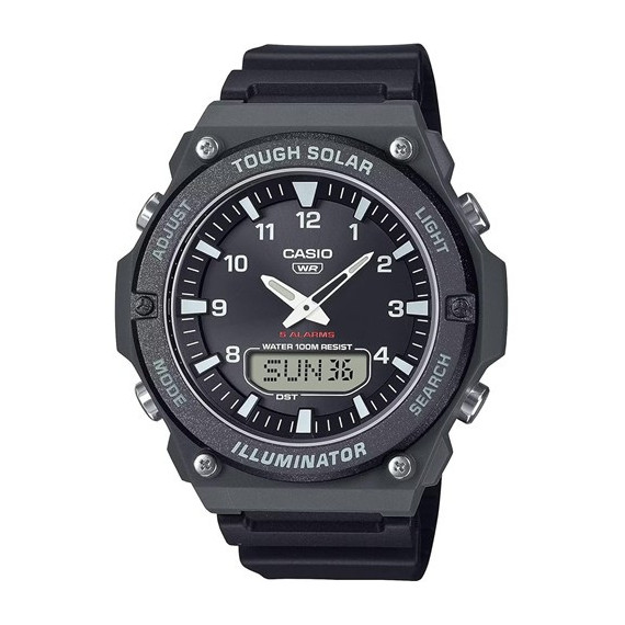 CASIO Coleccion AQ-S820W-1AVEF Reloj Digital Analogico Solar Correa Resina Negra,crono,temporizador