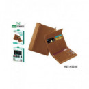 New Science Funda para Pasaporte ,tarjetas Rfid Multifuncional MU-01 Marron  LALO