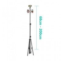 NEW SCIENCE Tripode Con Soporte Movil Para Smartphone Multifuncional DE-39 68cm-200cm 360º