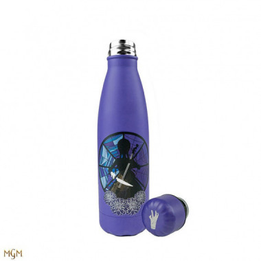 Botella Miércoles Addams Metálica con Cello Morado 500 Ml  CINEREPLICAS