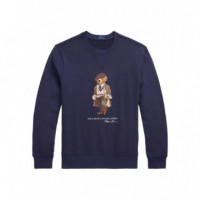 Polo RALPH LAUREN - LSCNM4-LONG Sleeve-sweatshirt - FA25 Faded Blue Hrtg Bear - 710980305001/FA25 Faded Blue Hrtg Bear