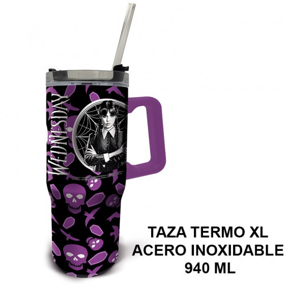 Vaso Termo Xl Miercoles Acero Inoxidable 940ML  STOR