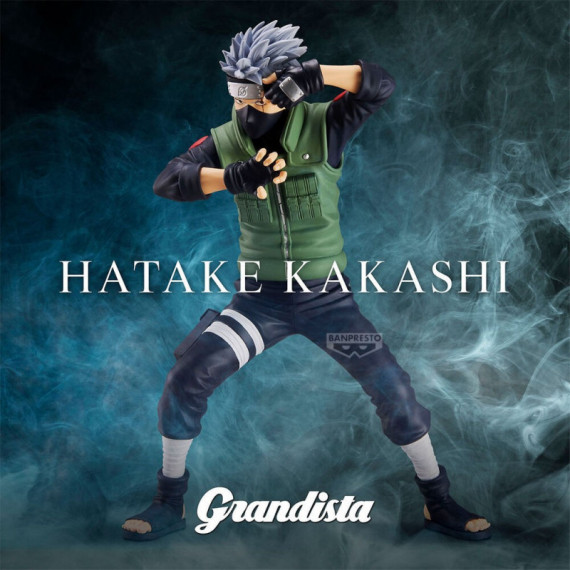 Figura Hatake Kakashi Grandista Naruto Shippuden 23CM  BANPRESTO