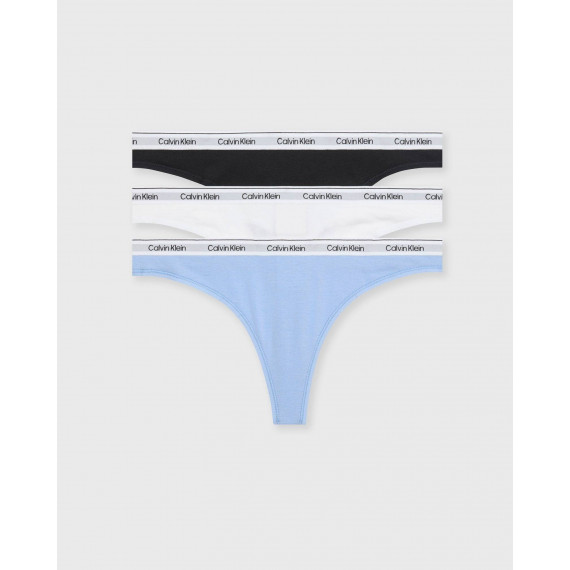 Thong 3PK Black/white/frozen Fjiord  CALVIN KLEIN