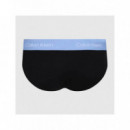 Hip Brief 3PK Black Bodies W/ Fall Berry  CALVIN KLEIN