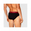 Hip Brief 3PK Black Bodies W/ Fall Berry  CALVIN KLEIN