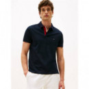 Mb Contrast Collar Cuff Reg Polo Desert  TOMMY HILFIGER