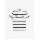 S/s Rugby Classic Fit Preppy Navy / Ivor  TOMMY HILFIGER