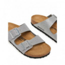 Arizona Syn Shiny Glitter Silver  BIRKENSTOCK