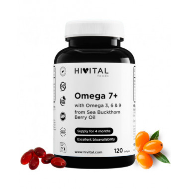 Hv- Omega 7+ Espino Amarillo 500 M 120 Perlas  HIVITAL