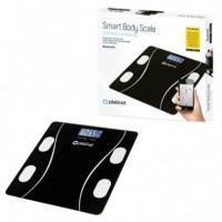 PLATINET Bascula de Baño Digital con Bluetooh 180 Kg Negro