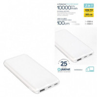 PLATINET Powerbank 10000MAH 37W Blanco