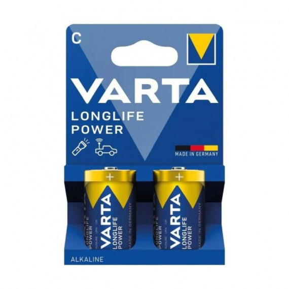 VARTA Longlife Power Pila Alcalina C LR14  Pack 2UD