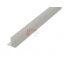 Perfil T 15x15-2.5m Aluminio Blanco