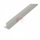 Perfil T 20x20-2.5m Aluminio Blanco
