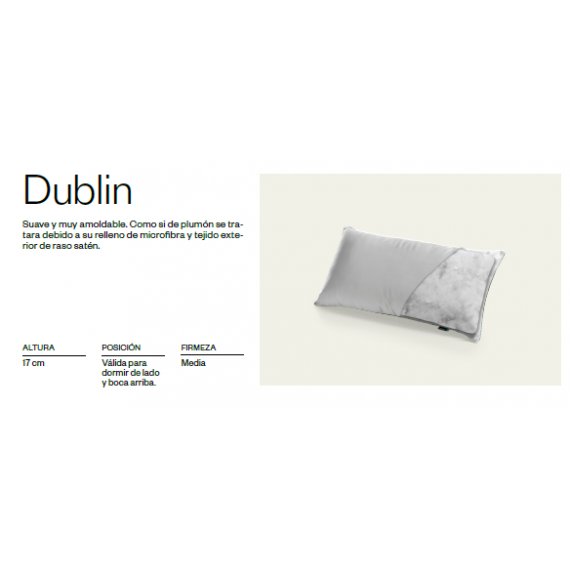 ALMOHADA DUBLIN 90 CM MICROFIBRA