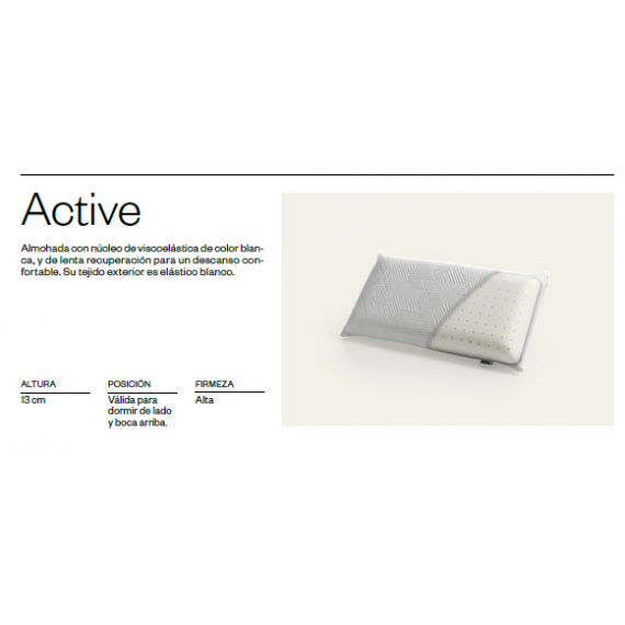 ALMOHADA ACTIVE 90 CM VISCOELÁSTICA