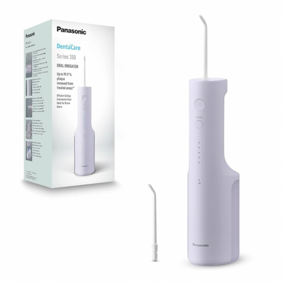 PANASONIC EW-DJ26 Irrigador Bucal Portátil – Dentacare Series 300, Recargable, 5 Niveles de Presión, Ideal para Ortodoncia