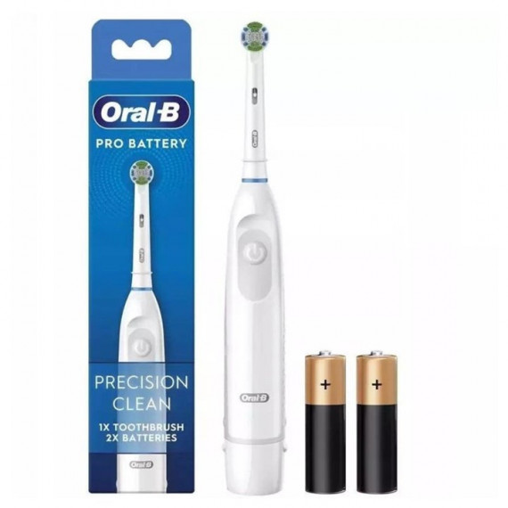 Oral-b DB5 Precision Clean Cepillo Eléctrico a Pilas con Cabezal y 2 Pilas Incluidas - Color Blanco  BRAUN