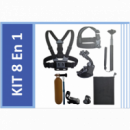 Go-City Kit 8 en 1 de Accesorios para GoPro y Cámaras Deportivas – Compatible con Sistemas de Montaje