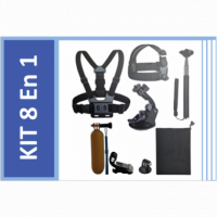 Go-City Kit 8 en 1 de Accesorios para GoPro y Cámaras Deportivas – Compatible con Sistemas de Montaje
