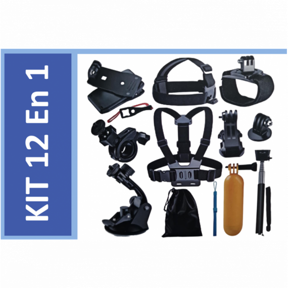 Kit de Accesorios Go-City 12 en 1 para Cámaras Deportivas y GoPro