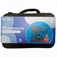 Kit de Accesorios Go-City 26 en 1 para Cámaras Deportivas y GoPro con Estuche de Transporte