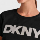 Camiseta Exploded Logo Crew Neck  DKNY