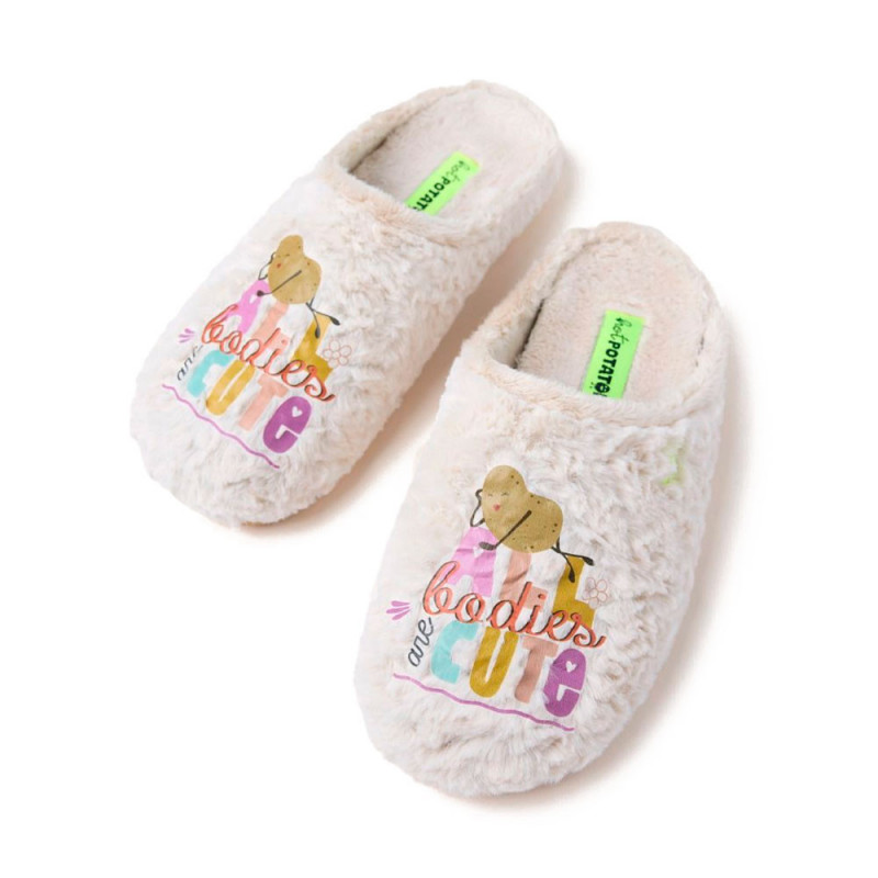 Pantuflas Hot Potatoes Lambach Para Mujer - Fieltro Reciclado, Suela De Caucho, Cómodas Y Sostenibles