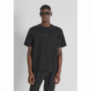 Camiseta ANTONY MORATO Negra Logo Metálico