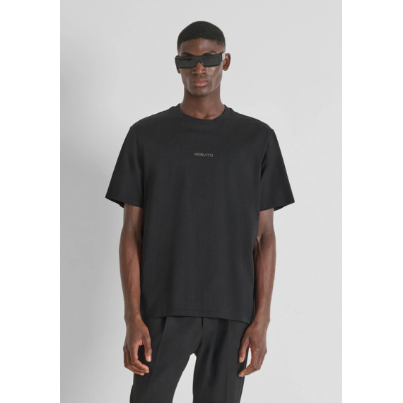 Camiseta ANTONY MORATO Negra Logo Metálico