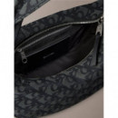 Ckj Monogram Pinched Medium Shou Black  CALVIN KLEIN