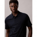 Ss Supima Chest Emb Polo Dark Sapphire  CALVIN KLEIN