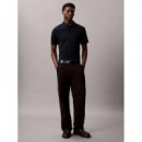 Ss Supima Chest Emb Polo Dark Sapphire  CALVIN KLEIN