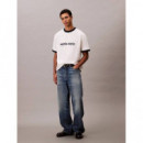 Ss Retro Logo Ringer 16S Rlxd te Tofu Co  CALVIN KLEIN