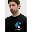 Ls Eu 350TERRY Ck Bauhaus Logo C Black  CALVIN KLEIN