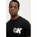 Ss 20S Ck Sport Logo Graphic Tee Black  CALVIN KLEIN