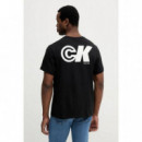 Ss 20S Ck Sport Logo Graphic Tee Black  CALVIN KLEIN