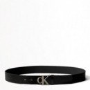 Cinturón de Piel Granulada con Logo  CALVIN KLEIN
