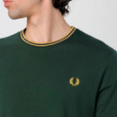 Camiseta con el Ribete con Dos Franjas  FRED PERRY