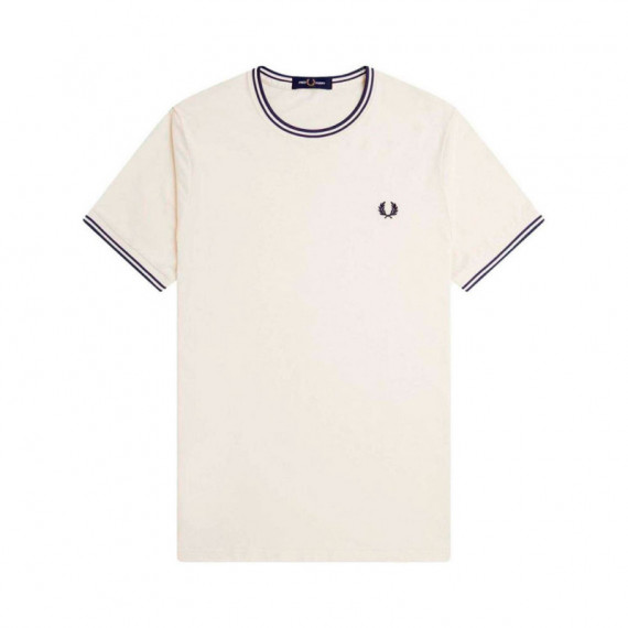 Camiseta con el Ribete con Dos Franjas  FRED PERRY